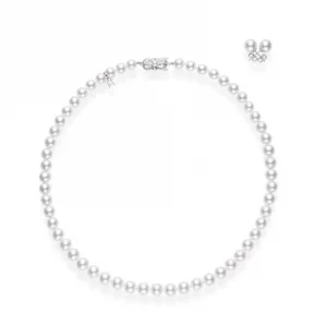 18 Akoya Cultured Pearl Two-Piece Gift Set – 18K White Gold image