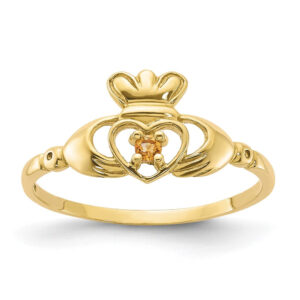10K Yellow Gold Citrine Birthstone Ring