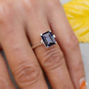 Blue Iolite Gemstone Ring image