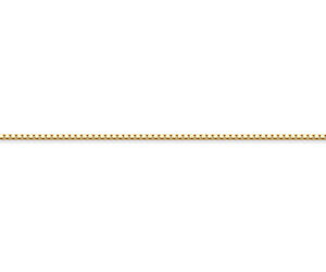 0.5mm fine 14k gold box chain necklace