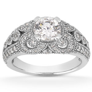 0.89 Carat Vintage Style Engagement Ring