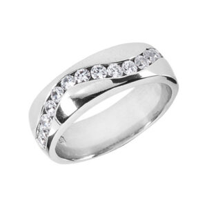 0.90 Carat Diamond Wave Wedding Band Ring