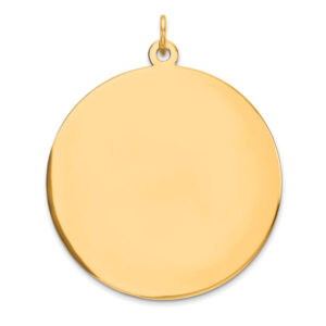 1 1/4" Engravable Circle Disc Charm Pendant Necklace