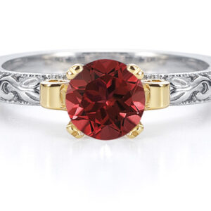 1 Carat Art Deco Ruby Engagement Ring
