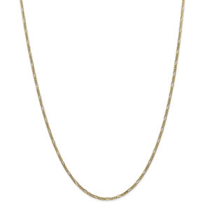 1.8mm Figaro Chain Necklace, 14K Gold