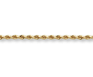 10K Gold 4mm Diamond-Cut Rope Chain Necklace
