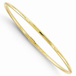 10K Yellow Gold Slip-on Polished Bangle Bracelet