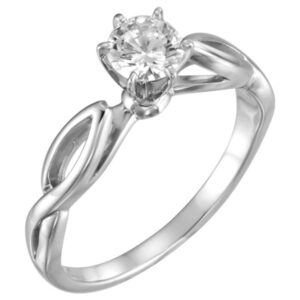 1/2 Carat Cathedral-Knot Diamond Engagement Ring