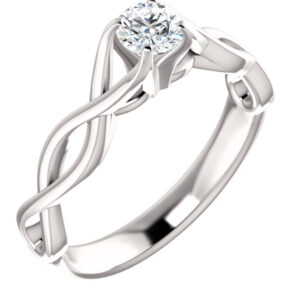 1/2 Carat Diamond Infinity Symbol Engagement Ring