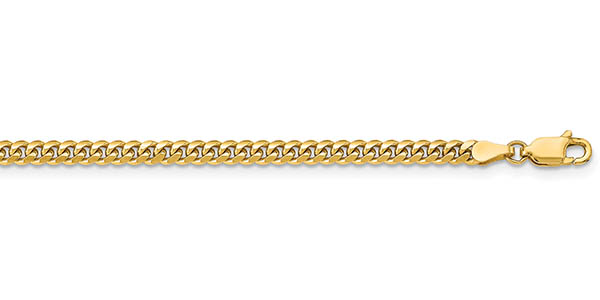 14K Gold 3.5mm Miami Cuban Link Chain Necklace