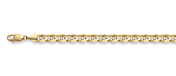 14K Gold 4.5mm Mariner Bracelet