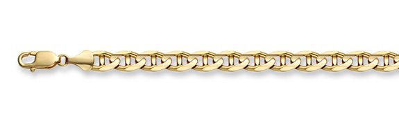 14K Gold 6.25mm Mariner Link Bracelet