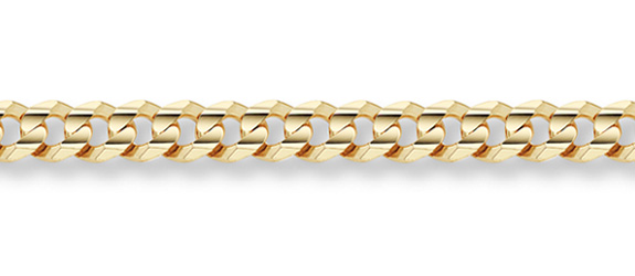 14K Gold 8mm Curb Bracelet