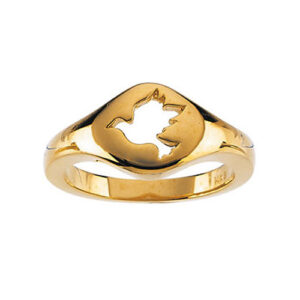 14K Gold Cut-Out Holy Spirit Dove Ring for Women