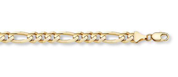 14K Gold Figaro Link Bracelet (10mm)