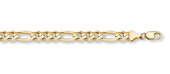 14K Gold Figaro Link Bracelet (8mm)
