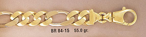 14K Gold Figaro Link Design Bracelet