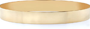 14K Gold Flat Bangle Bracelet, 10mm (3/8")