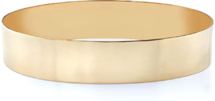 14K Gold Flat Bangle Bracelet, 15mm (5/8")
