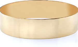 14K Gold Flat Bangle Bracelet, 19mm (3/4")