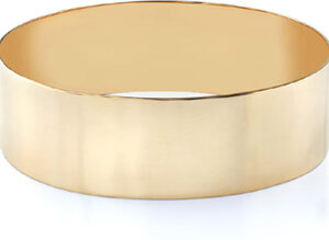 14K Gold Flat Bangle Bracelet, 22mm (7/8")