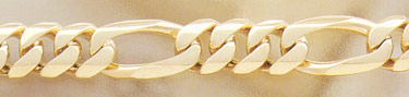 14K Gold Hand-Made 18mm Figaro Link Bracelet