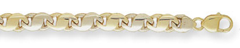 14K Gold Hand-Made Designer Mariner Link Bracelet