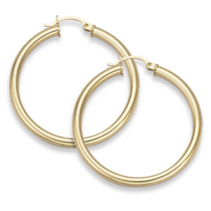 14K Gold Hoop Earrings - 1 5/8" diameter (4mm thickness)