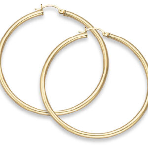 14K Gold Hoop Earrings - 2 1/8" diameter (3mm thickness)