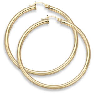 14K Gold Hoop Earrings - 2 5/16" diameter (4mm thickness)