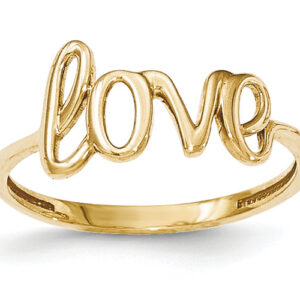 14K Gold Love Ring