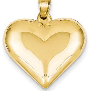 14K Gold Polished Heart Necklace