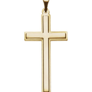 14K Gold Polished Roman Cross Pendant