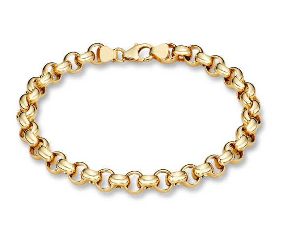 14K Gold Rolo Bracelet