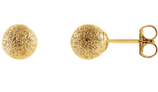 14K Gold Stardust Ball Earrings