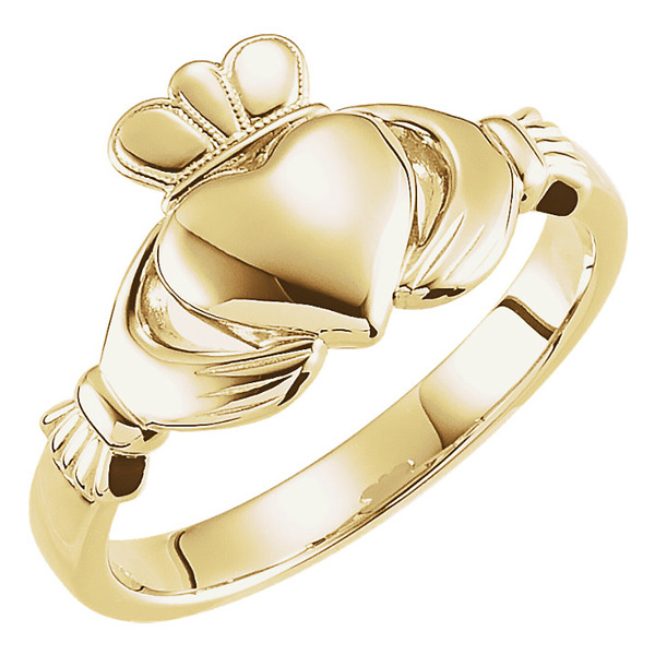 14K Gold Women's Claddagh Ring
