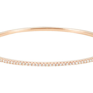 14K Rose Gold 2 Carat Stackable Diamond Bangle Bracelet