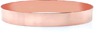 14K Rose Gold Flat Bangle Bracelet, 11mm (7/16")
