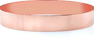 14K Rose Gold Flat Bangle Bracelet, 12mm (1/2")