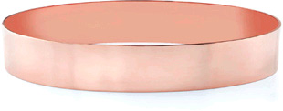 14K Rose Gold Flat Bangle Bracelet, 12mm (1/2")