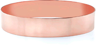 14K Rose Gold Flat Bangle Bracelet, 15mm (5/8")