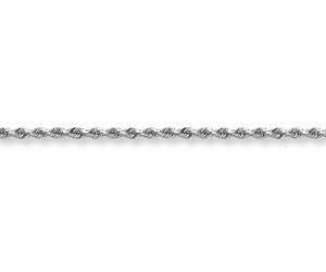 14K White Gold 1.75mm Rope Chain Necklace