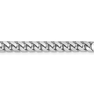 14K White Gold 4.3mm Miami Cuban Link Chain Necklace, 24 Inches
