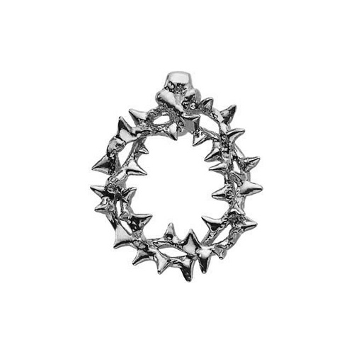 14K White Gold Crown of Thorns Pendant