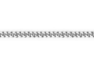 14K White Gold Cuban Link Chain Necklace, 4.5mm