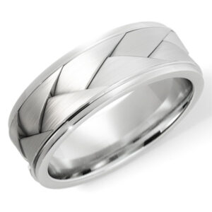 14K White Gold The Two As One Wedding Band Ring