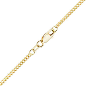 14k gold 1.75mm rounded curb chain necklace