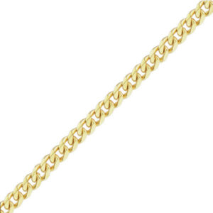 14k gold 2.4mm rounded curb chain necklace