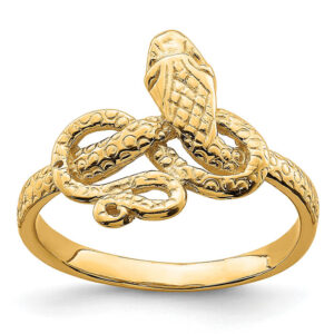 14k gold snake ring