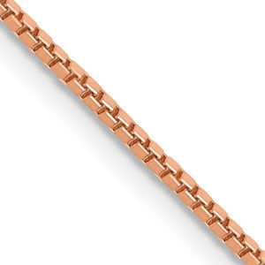 14k rose gold 1.1mm box chain necklace